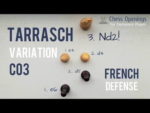 Tarrasch Variation of the French Defense (C03-C09) ⎸Chess Openings