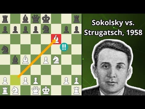 How To Win With 1.b4! In 17 Moves - Sokolsky vs. Strugatsch, 1958